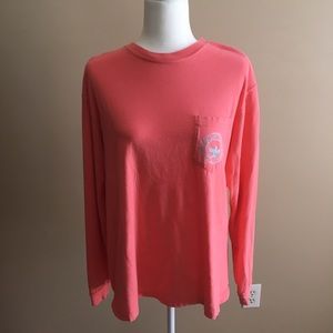Southern Shirt Company LS t-shirt. Coral size M